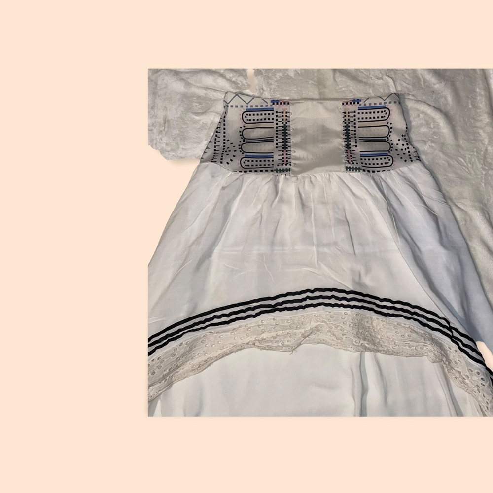 LINEN HIGH LOW SKIRT S - Picture 11 of 12